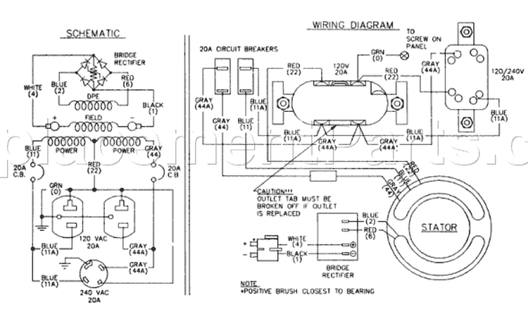 Page B Diagram and Parts List for 9720-0 SVT5000 Briggs and Stratton Generator